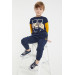 Knee Detailed Boy Tracksuit Set