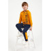 Boy Collar Zipper Tracksuit Set