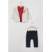 Zippered Baby Boy Long Sleeve 3 Piece Set