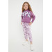 Girl Rubber Detailed Tracksuit Set