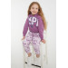 Girl Rubber Detailed Tracksuit Set