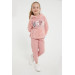 Girl Welsoft Kangaroo Pocket Fleece Tracksuit Set