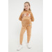 Girl Welsoft Kangaroo Pocket Fleece Tracksuit Set