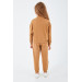 Girl Half Zipper Tracksuit Set