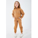 Girl Half Zipper Tracksuit Set