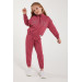 Girl Half Zipper Tracksuit Set