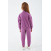 Girl Half Zipper Tracksuit Set