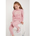 Classic Candy Pink Girls Tracksuit Set