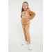 Retro Pink Girls Fleece Tracksuit Set