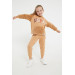 Retro Pink Girls Fleece Tracksuit Set