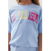 Sea Blue Girl Short Sleeve Pajama Set