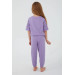 Sea Blue Girl Short Sleeve Pajama Set