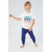 Writing Boy Short Sleeve Pajama Set