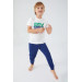 Writing Boy Short Sleeve Pajama Set