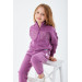 Blue Girl Collar Zipper Tracksuit