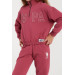 Blue Girl Collar Zipper Tracksuit