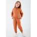 Blue Girl Collar Zipper Tracksuit