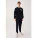 Whatever Navy Blue Men's Long Sleeve Pajama Set