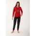 Wonderful Days Red Women Long Sleeve Pajama Set