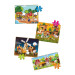 4 In 1 Puzzle 4 Pieces Different Puzzle Happy Farm 28, 36, 48, 60 Pieces In One Box