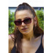 Women Sunglasses Burgundy Black