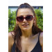 Women Sunglasses Burgundy Black