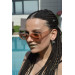 Women Sunglasses Transparent Brown