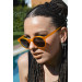 نظارة شمس برتقالية مناسبة للجنسين