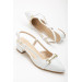 Low Heeled Shoes White