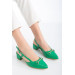 Seza Low Heeled Shoes Green