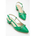 Seza Low Heeled Shoes Green