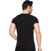 Tolin 6 Pack Cotton Black Mens Jersey Vneck Undershirt