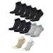 Mens 12 Piece Colorful Bamboo Booties Socks Set