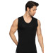 Tolin Sleeveless Bodysuit Mens Black Vneck Cotton Lycra Undershirt