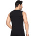 Tolin Sleeveless Bodysuit Mens Black Vneck Cotton Lycra Undershirt