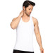 Men's White Cotton Lycra Sports Undershirt, 12 Pieces
