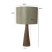 Modern Lamps Made Of Wood And Beige Fabric