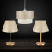 Gold Rope Cake Single Chandelier And 2 Gold Lampshade Set