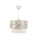 3 Piece Chandelier And Lampshade Set Olive Branch Pattern Suede Fabric