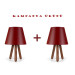 Wooden Lamp With Three Legs, Burgundy Pvc, Two Pieces