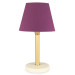 Bronze Lamp With Purple Cloth Head