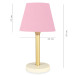 Bronze Lamp With Pink Fabric Head