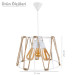 Cabo Authentic Rope Chandelier Three Base White