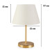 Gold Body Bedroom Lampshade With Cream Woven Headboard