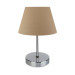 Modern Brown Fabric Lamp With Chrome Base