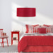 Artgift Cake Single Claret Red Fabric Pendant Lamp Bedroom