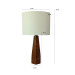Walnut Wood Lamps With Cream Fabric Head