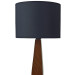 Walnut Wood Lamps With Black Fabric Head