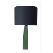 Black Fabric Lamp With Green Wooden Leg