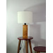Cream Wood Fabric Table Lamp
